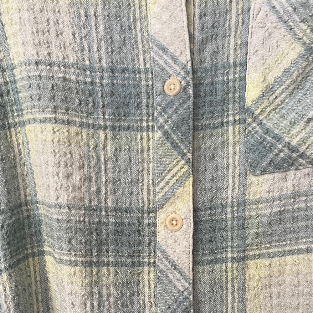 Rails Light Blue Cream Plaid Shirt - Picture 4 of 7